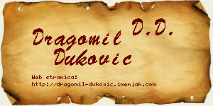 Dragomil Duković vizit kartica